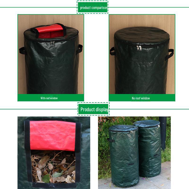 Large Capacity Sealable Compost Bags - Thick, Waterproof, Organic Fertilizer & Garden Leaf Bags for Kitchen Waste.
