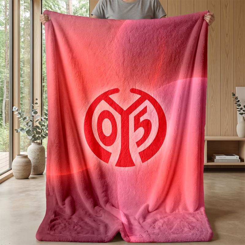 Mainz FC Soft Flannel Fleece Blanket Lightweight Cozy Warm Throw Blanket For Sofa Bed Home Decor