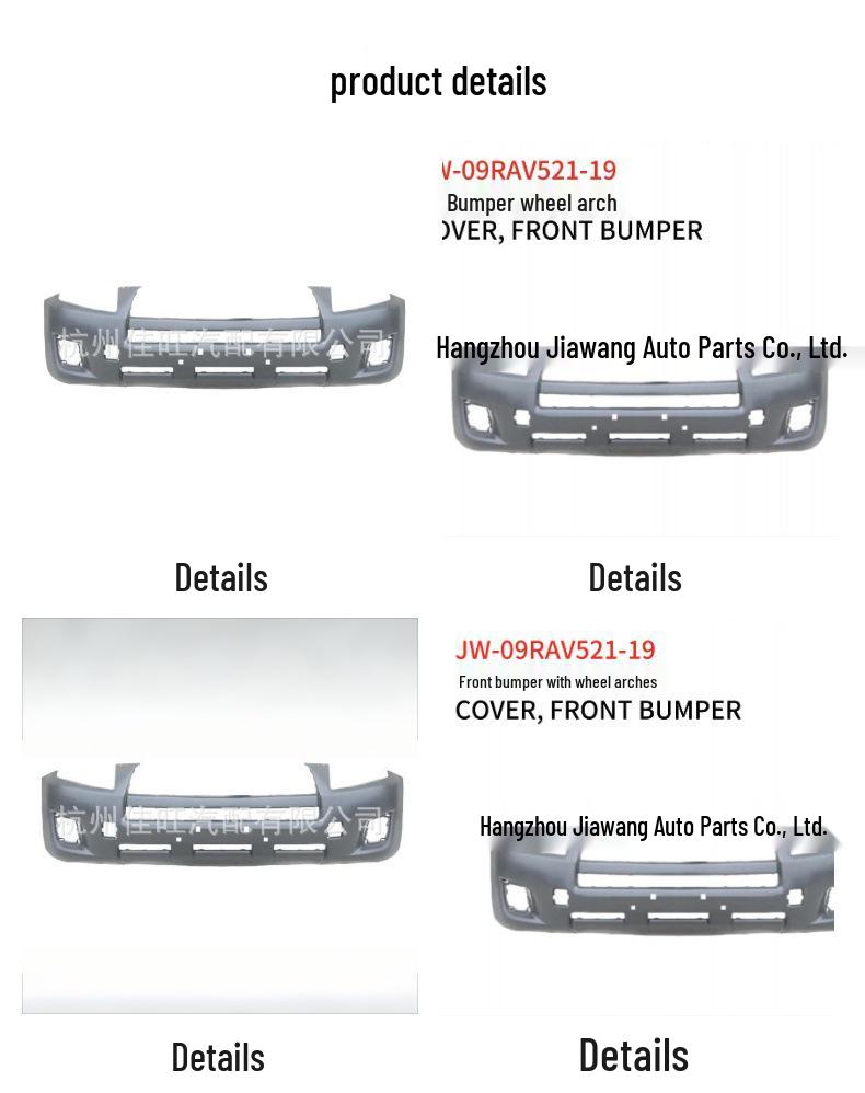 Compatible Front Bumper with Wheel Arches for 2019 Toyota RAV4 (Part No. 52119-0R905)