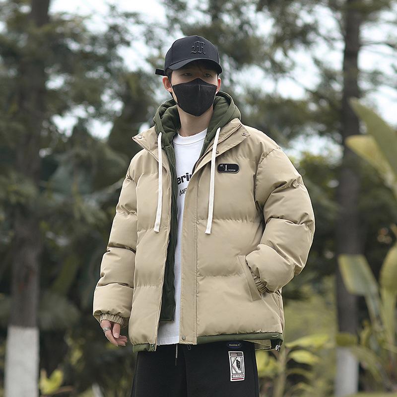 

Мужская повседневная хлопковая куртка в минималистичном стиле, однотонная, приталенного кроя, зимняя, для ежедневной носки, теплая 3XL