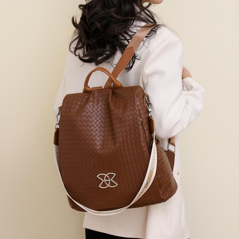 Trendy Nylon Woven Women's Backpack 2024 New Casual Outdoor Ladies Travel Bag Lightweight High Capacity Travel Shopping Shoulders Bag Girl Friend Gift