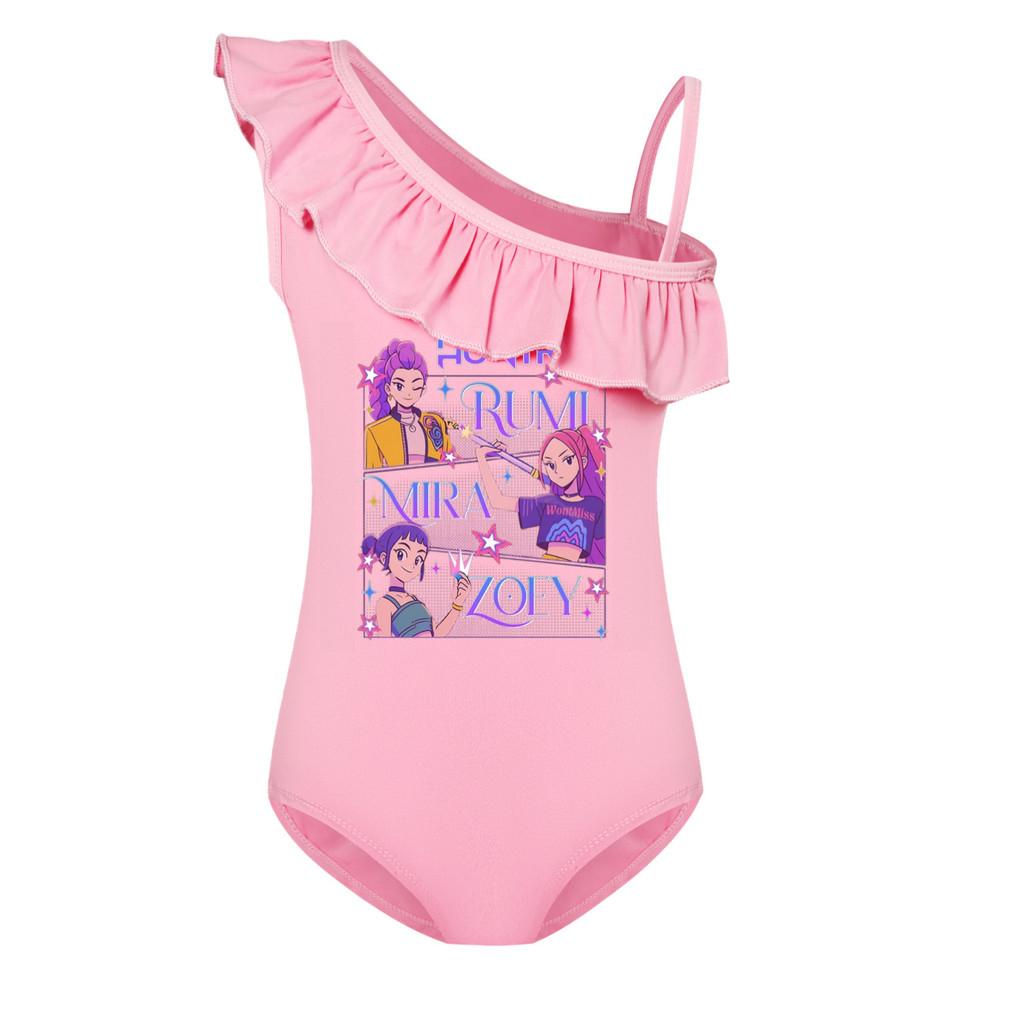5021 Kids Girls Rumi Mira Zoey Print Swimsuit Swimming One-piece Bodysuit Swimwear