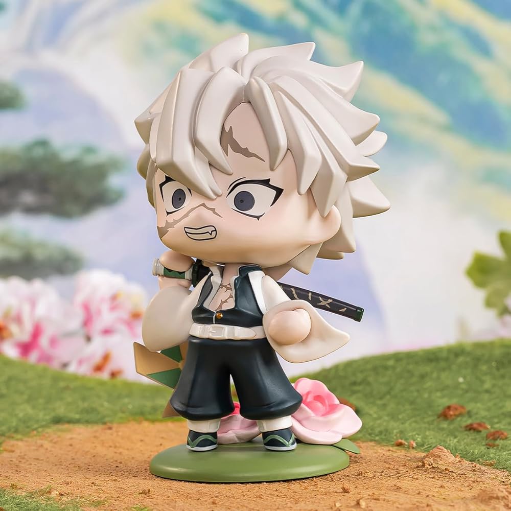 Pop Mart Demon Slayer Birthday Flower Series Assorted Box 12 Pieces Blind Box Figures PVC Collectible Toys