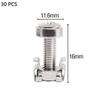 30pcs Stainless Steel Screws Buckle Nut M6 Nickel Plated Cabinet Screws Snap Nuts Black Zinc Rust Proof Mount Cage Nuts