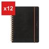 Midori Ring-Bound Notebook, Color Dot Grid, A5 - Black