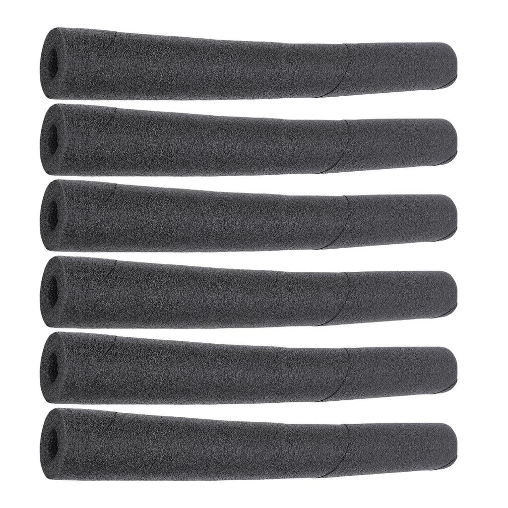 6pcs Foam Pipe Covers Black   Spiral Cuttable Multi Purpose Pipe Insulation Foam Tube for Swimming Pool Handle Water Pipe Exercise Machine Handle