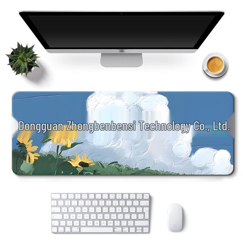 Extra Large Custom Girl's Cute Office Desk Mat - Non-Slip Landscape Style Mouse Pad