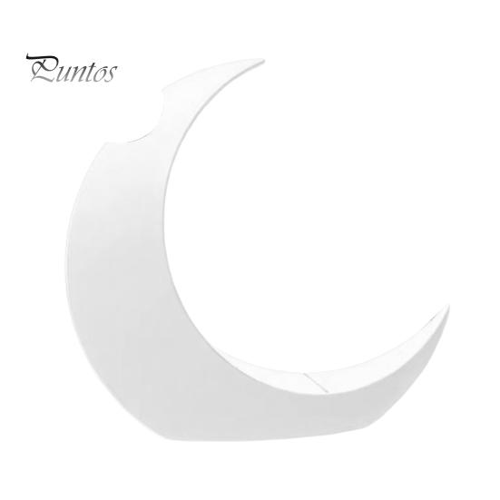Crescent Shape Vase 3D Printed Moon Flower Vase, Modern Decorative Minimalist Holder Container for Living Room Table Centerpiece Stylish Ceramic
