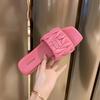 Summer Flat Slippers For Women Pu Casual Footwear With Rubber Sole For Daily Use
