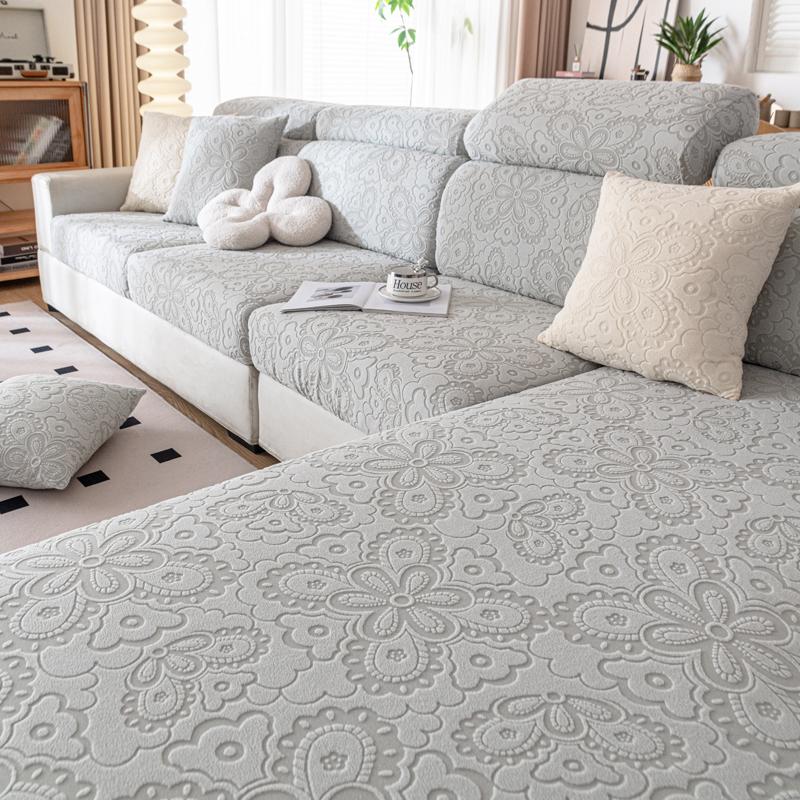 Jacquard Sofa Slipcover Antislip Stretch Sofa Cover Bankhoes Meubelbeschermer Voor Woonkamer