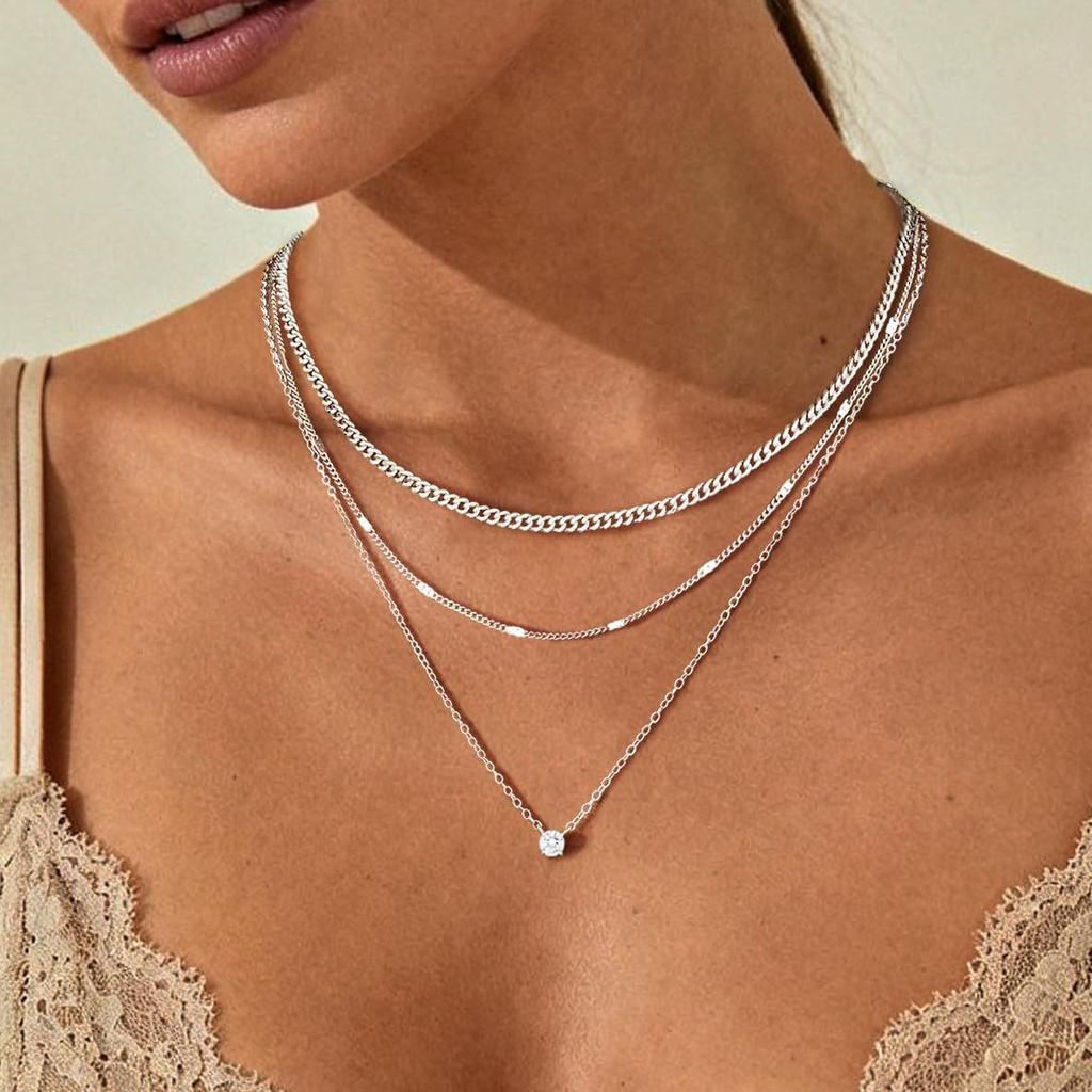Ensemble de Colliers Chaînes Métalliques Style Punk avec Design Os de Serpent