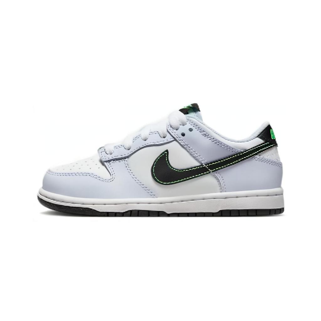 Nike Dunk Low PS Grey Green Strike Kids Sneakers White Black Football-Grey FB9108-107
