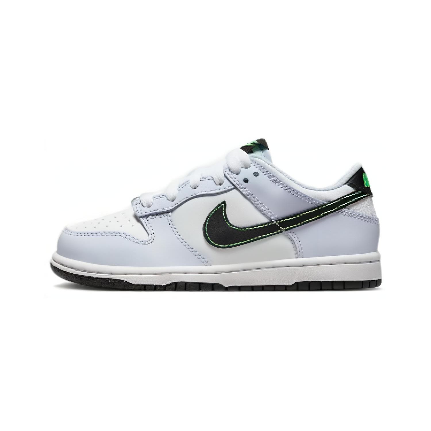 

Nike Dunk Low PS Grey Green Strike Kids Sneakers White Black Football-Grey FB9108-107 28