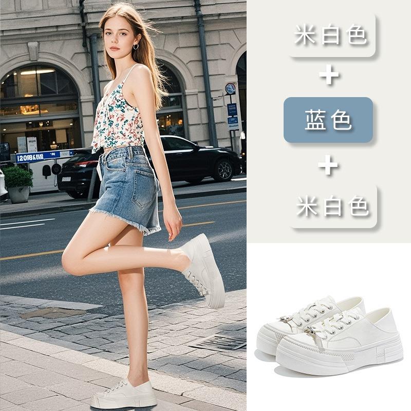 Small Size 34 Taels Wear Old Polished White Shoes Women's Summer New Dirty Shoes Casual Board Shoes Big Head Women's Shoes