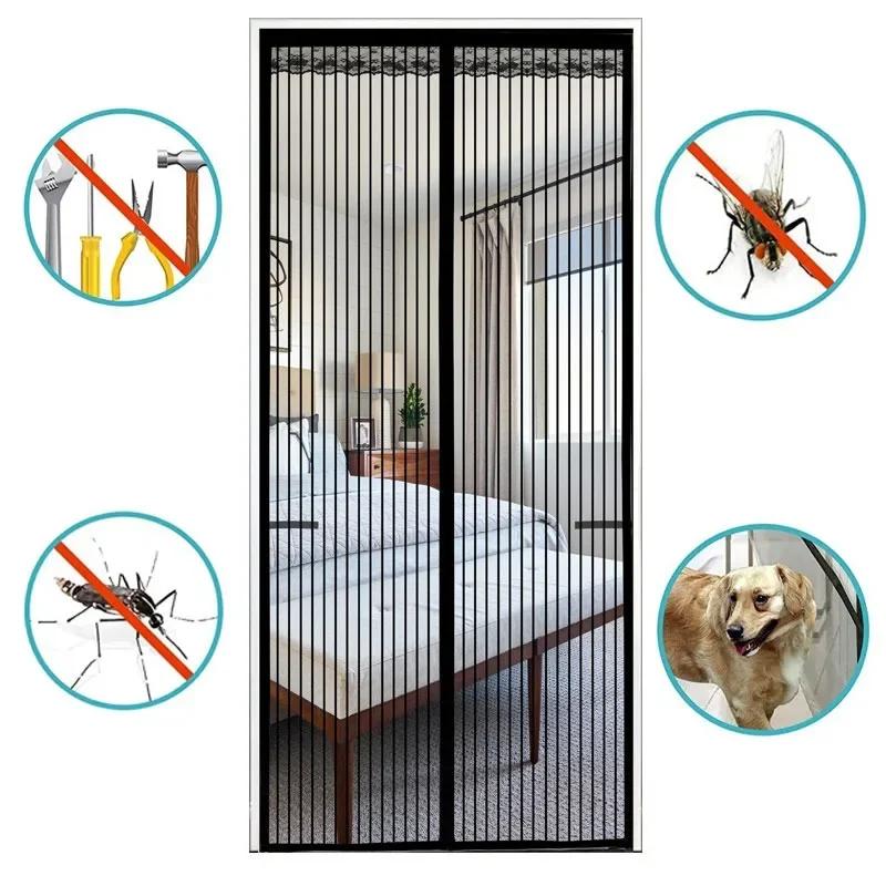 Moskitonetz, magnetische Türvorhänge, automatisch schließendes Türnetz, Sommerschutz, Insektenschutz, Fliegenschutz, kein Stanzen, Moskitonetz, Heimdekoration