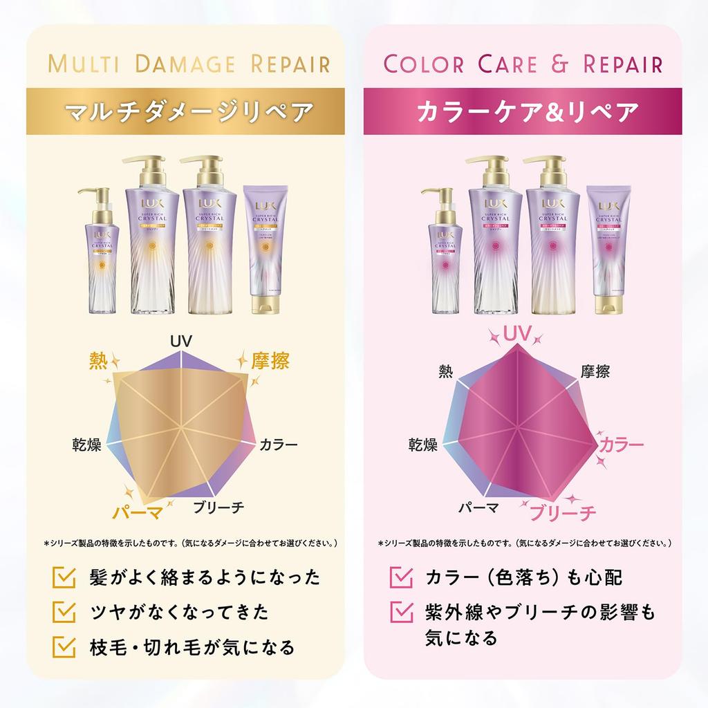 LUX Super Rich Crystal Color Care and Repair Shampoo Refill 600g Large Capacity
