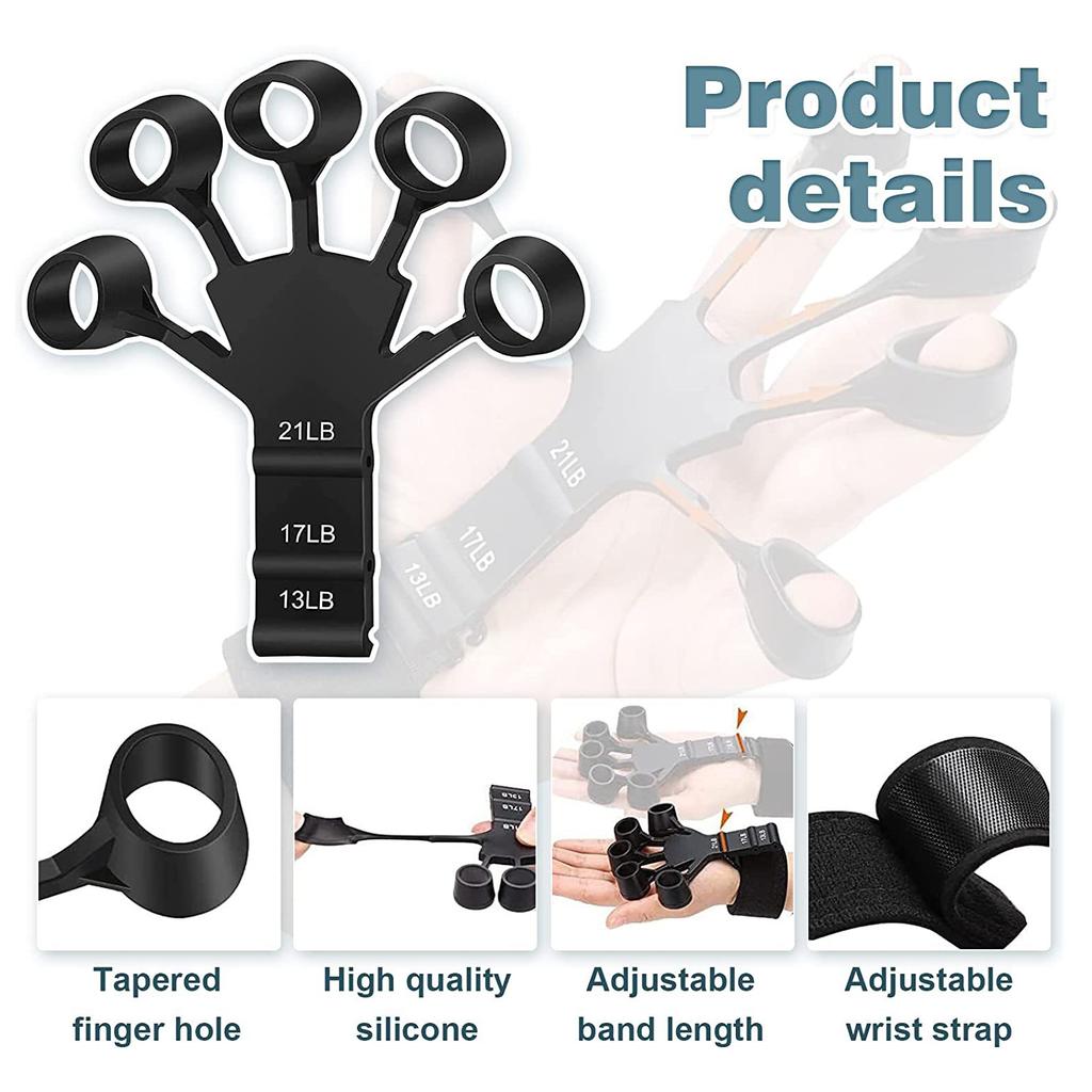 2 STÜCK Silikon Gripster Griffverstärker Fingerdehner Handgriff Trainer Fitnessstudio Fitness Training und Übung Dropshipping