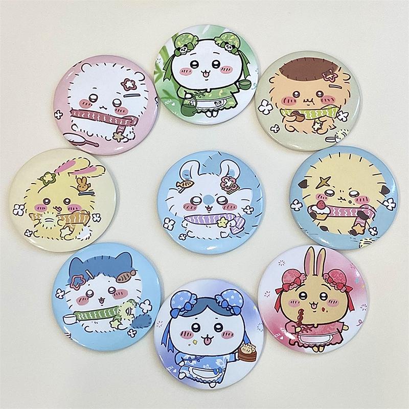 Chiikawa Cartoon Kleiner Runder Taschenspiegel Reise-Tragbarer Spiegel für Mädchen Mini Süßer Make-up-Spiegel Schönes Kosmetikwerkzeug