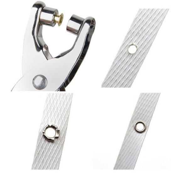 1 Punch Pliers 100 Rivets Eyelets Tools Grommets for Shoes Bags Leather Belt