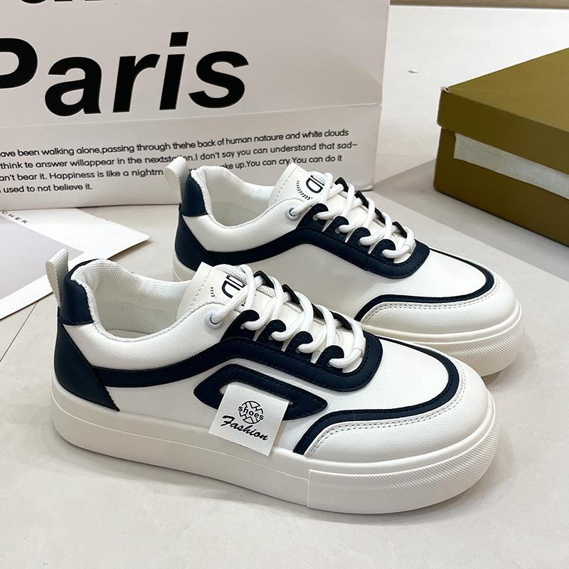 

Маленькие белые туфли женские универсальные весна 2024 новые студенческие туфли на мягкой подошве нескользящие спортивные повседневные туфли корейской версии плоские туфли 40 чёрный