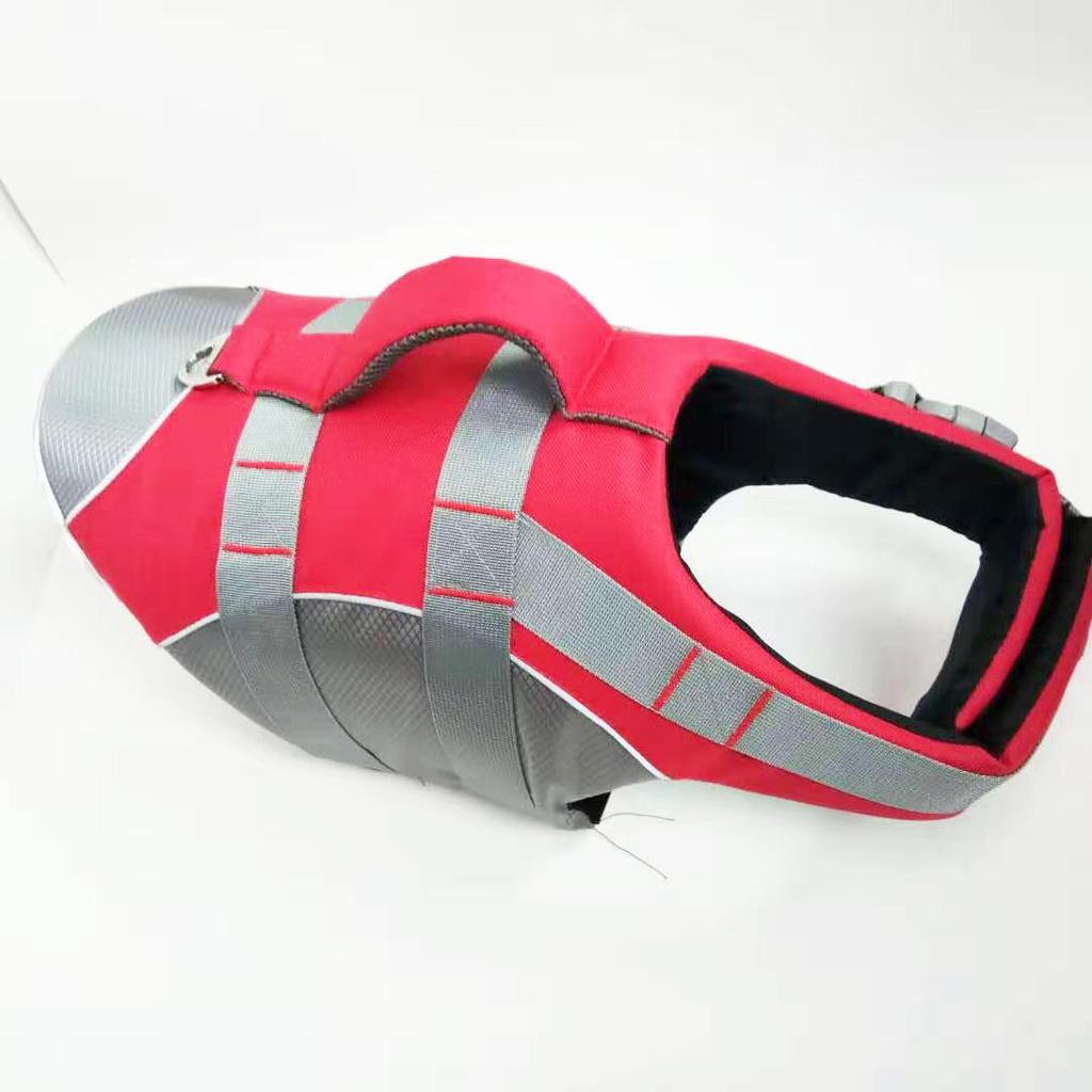Reflective Dog Life Jacket Adjustable Breathable Pet Safety Vest Enhanced Buoyancy Oxford Cloth Swimming Clothes Beach