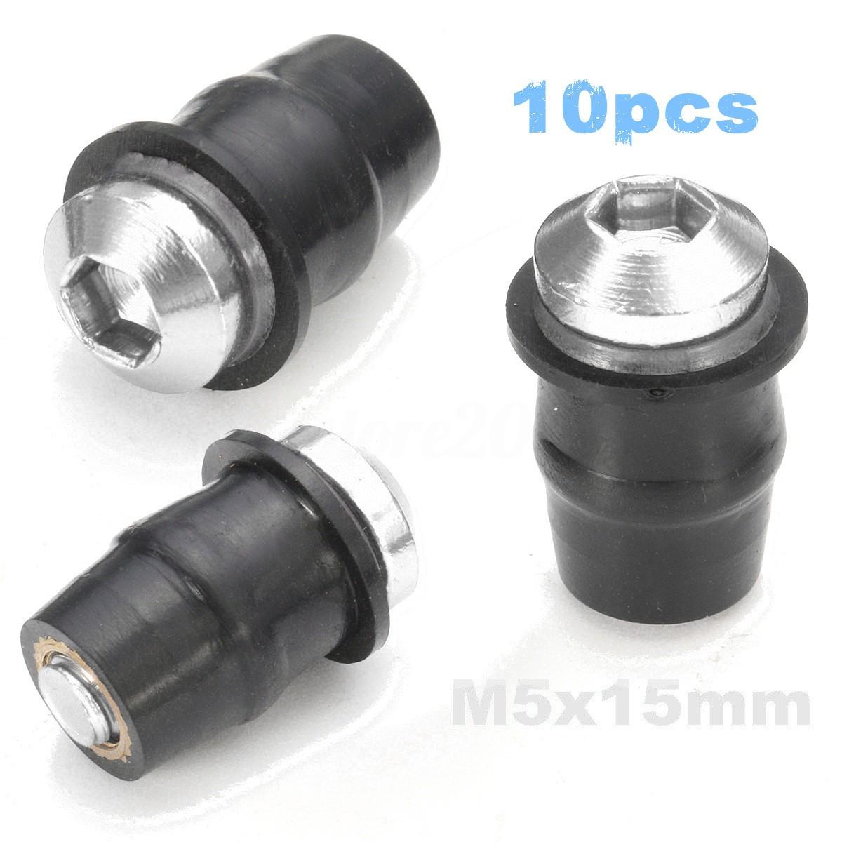 Запасные части гайки ветрового стекла Анодированные алюминиевые аксессуары Мотоциклетная резина серебряный