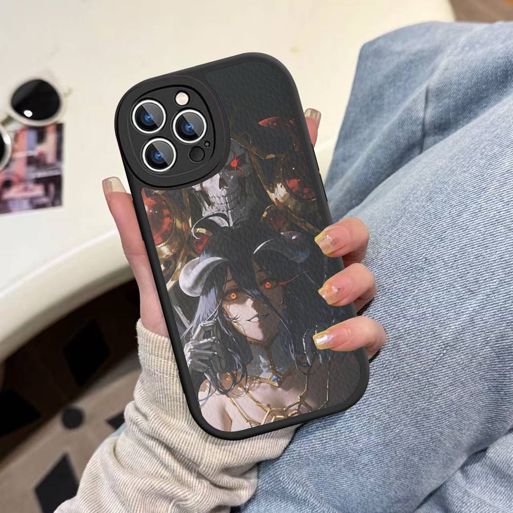 Cartoon Anime A-AlbedoS Leather Phone Case For IPhone 16 15 14 13 12 11 Pro Max Plus Shockproof Cover