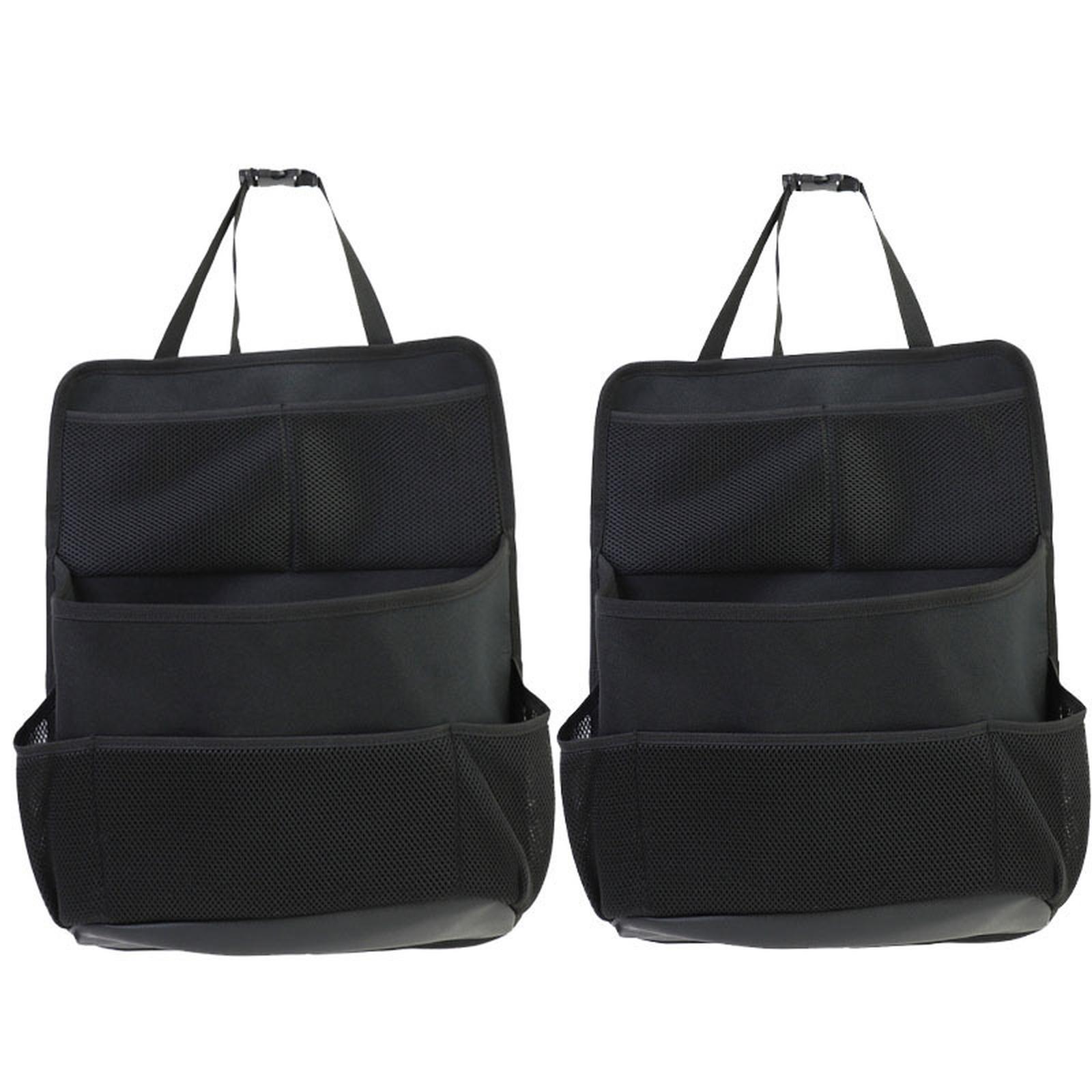 

Органайзер для багажника автомобиля, регулируемая сумка для хранения на заднем сиденье, сетка, большая вместимость, многофункциональные Оксфордские органайзеры на спинку автомобильного сиденья, универсальные One Size чёрный