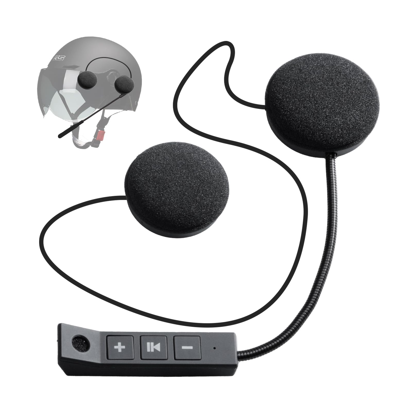 Helmet Speaker, Moman H4 Bike Earphones IP65 Waterproof Hands-free Call H4