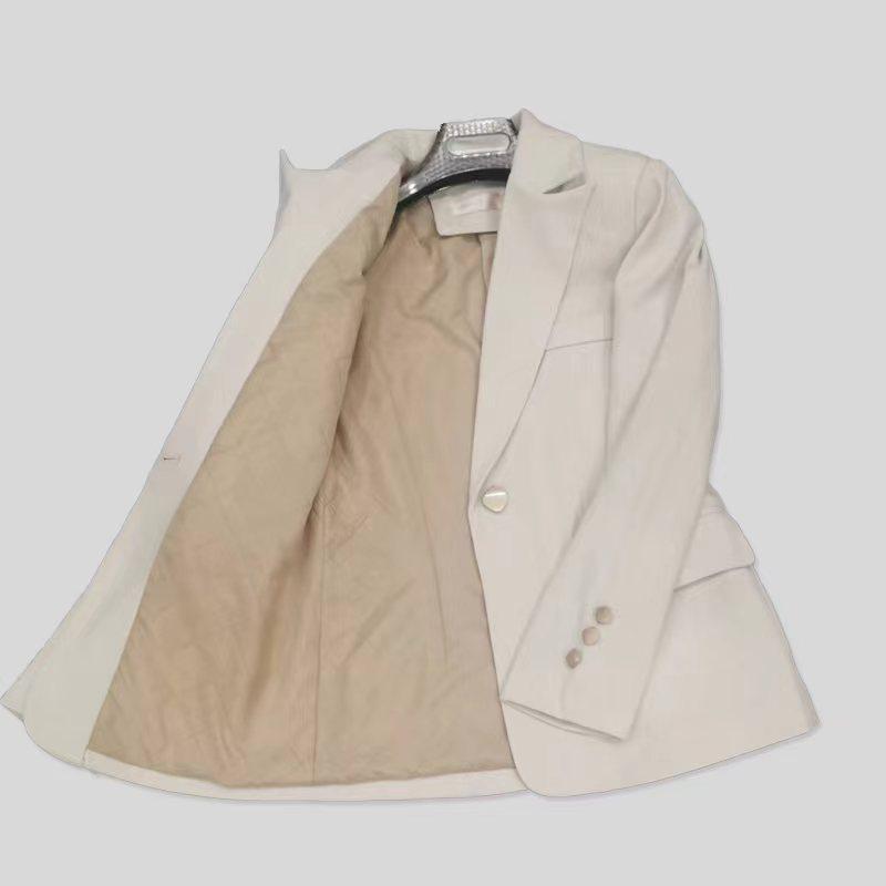 Autumn and Winter New Cotton Casual Blazer Single-breasted Slim Slim Cotton Fabric Coat for Women