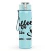 1PC I Am Not Coffee Like Slogan Print 750ml Color Plastic Sports Water Bottle Leakproof Flip Straw Lid Suitable for Sports Office Home Use
