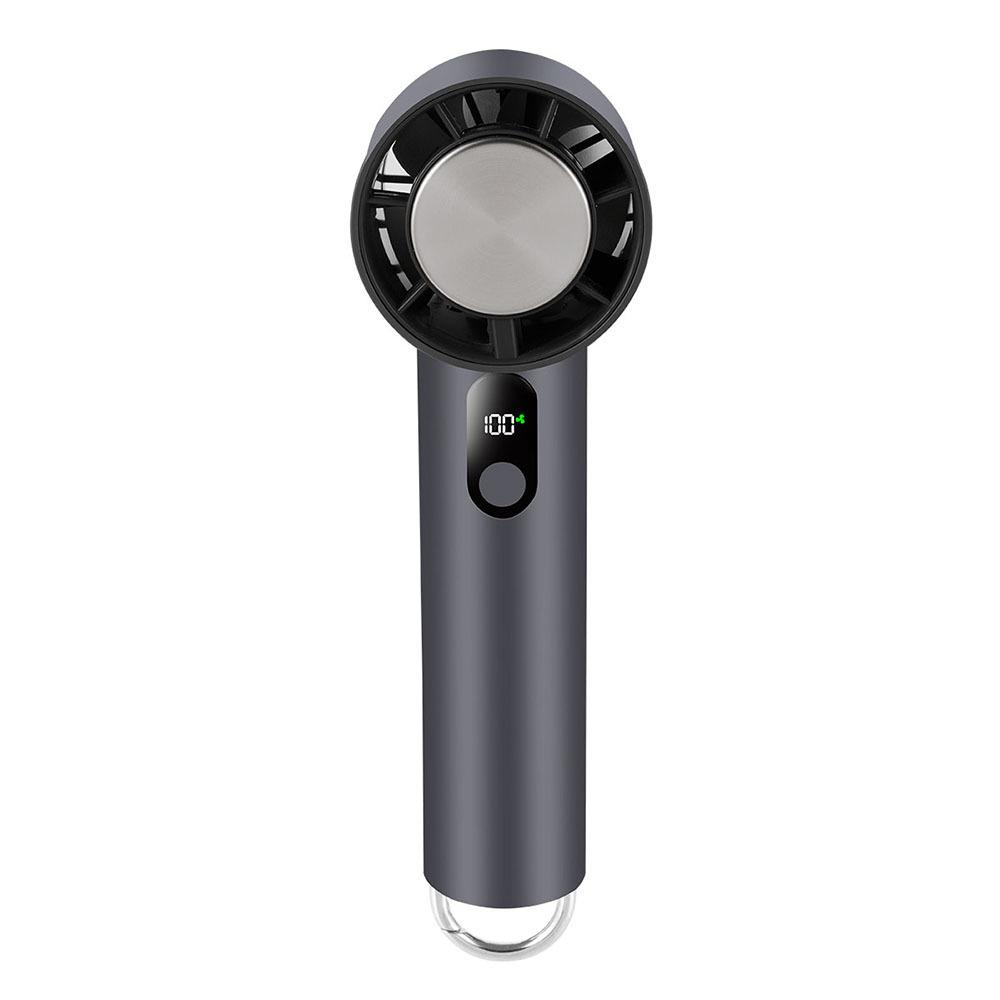 Handheld High-Speed USB Rechargeable Fan with Digital Display & 100-Speed Adjustment
