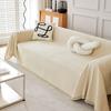 Solid Chenille Sofa Throw Cover Modern Minimalist Slipcover 3-Seater Cushion Protector