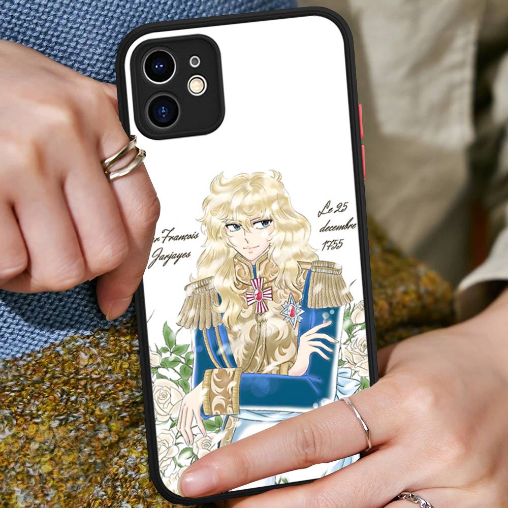 Rose Of V-Versailles Lady Oscar Phone Case For IPhone 13 12 X XS MAX Pro Max 16 15 11 14 Pro Max Shockproof Matte Cover