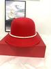 New daughter white rich beauty pearl French top hat women's winter Hepburn style elegant styling basin hat self-operated