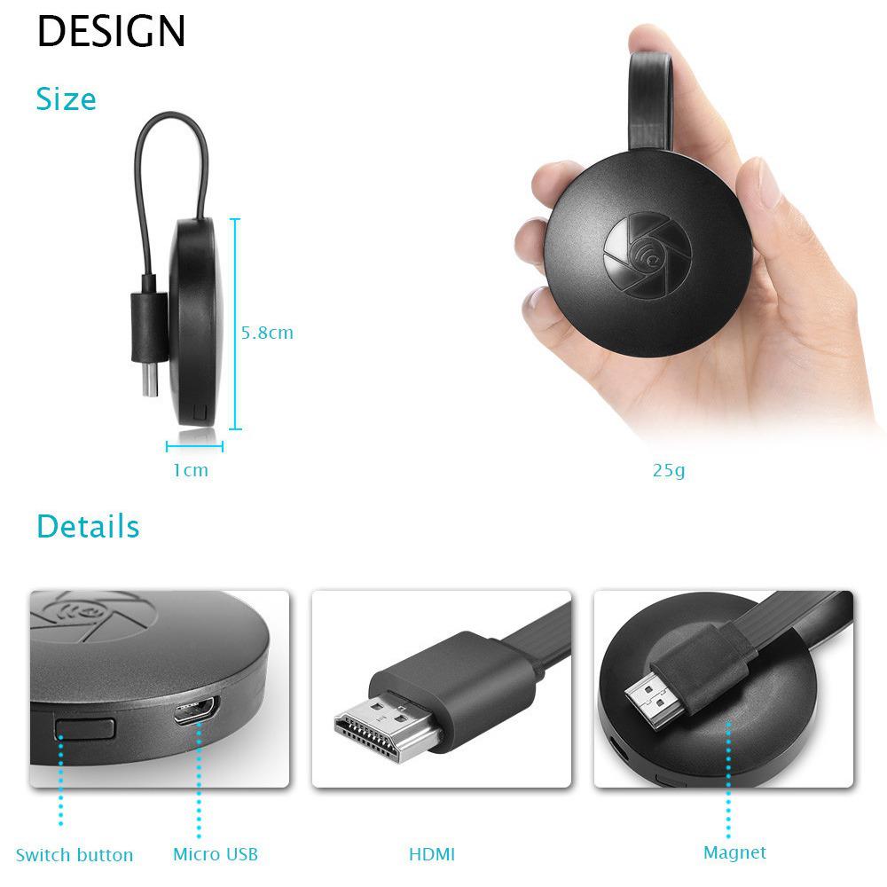 G2 Wireless Screen Mirroring Device - Mobile Phone WiFi HD HDMI Projector