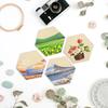 100pcs 5cm Unfinished Blank Hexagon Wood Pieces Slices Chips Embellishments for DIY Crafts, Home Decoration, Board Games