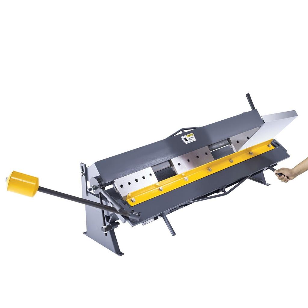 Box and Pan Brake, 1220 mm/48 inch Sheet Metal Bending Brake,16-Gauge Mild Steel Capacity, 0-135 Degree Adjustable, Metal Bender Machine with 16