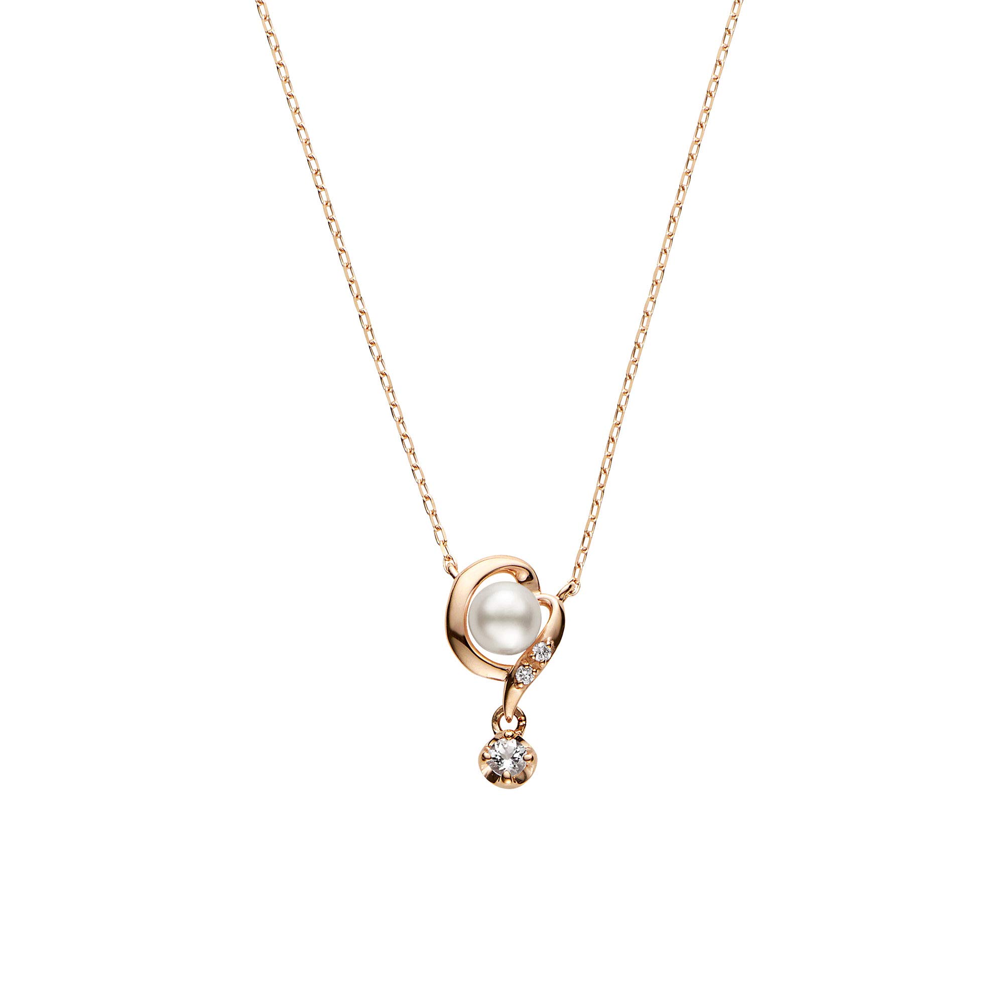 

Necklace K10 pink gold heart Akoya pearl AJAN154340PA [Official] [Vendome Aoyama]