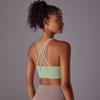 Naked Yoga Vest Women'S Cross Back Sports Bra Shock-Absorbing Gathering Seamless Cup Fitness Bra Women
