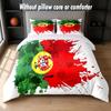 Portugal national football team Design Bed Bedding Set 1 Duvet Cover + 2 Pillowcases Soft Breathable Household Bed Linens