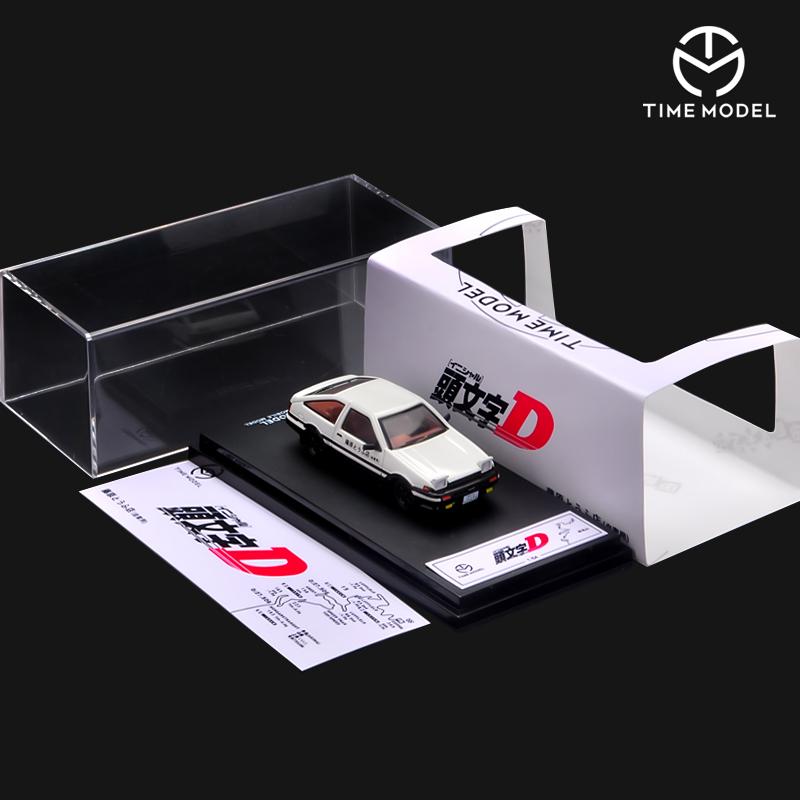 TIME MICRO 1:64 Initial D tofu Shop AE86 Model Car,Simulation Alloy Car Model for Collection& Display & Gift