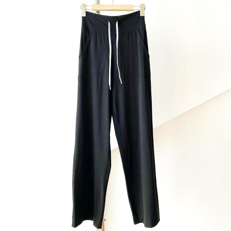 LULU ZGLY Antibakterielle High-Waist Weitbein-Yogahose - Nude-Gefühl, Elastische Fitness- & Lauf-Langhose für Damen im Herbst.