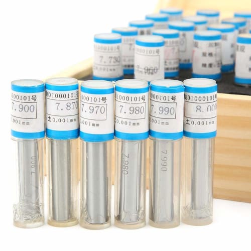 AMONIDA Pin Gauge Set, Durable 50-Piece 7.51-8mm Plug Pin Gauge Set with 0.001mm Tolerance, Bearing Steel Precision Tool for Electronic Boards, Circui