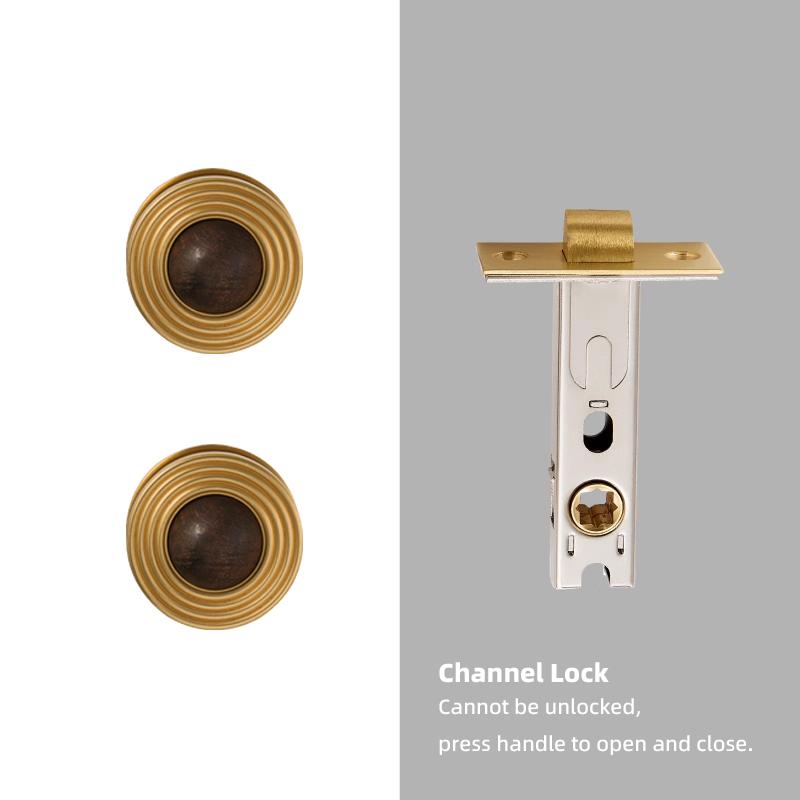 Dooroom Brass and numb Door Lock Set Simplicity Interior Bedroom Bathroom Lock Door Dummy Lock Passage Privacy Lock
