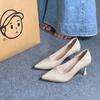 Spring and Autumn New Pointed High Heels Women Are Not Tired Feet Comfortable Single Shoes Women Interview Versatile