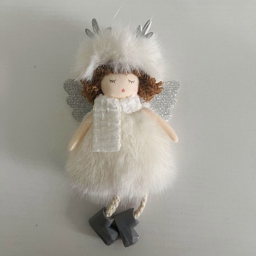 New Year Gift Angel Girl Christmas Ornament Merry Christmas Car Pendant Plush Angel Doll Pendant