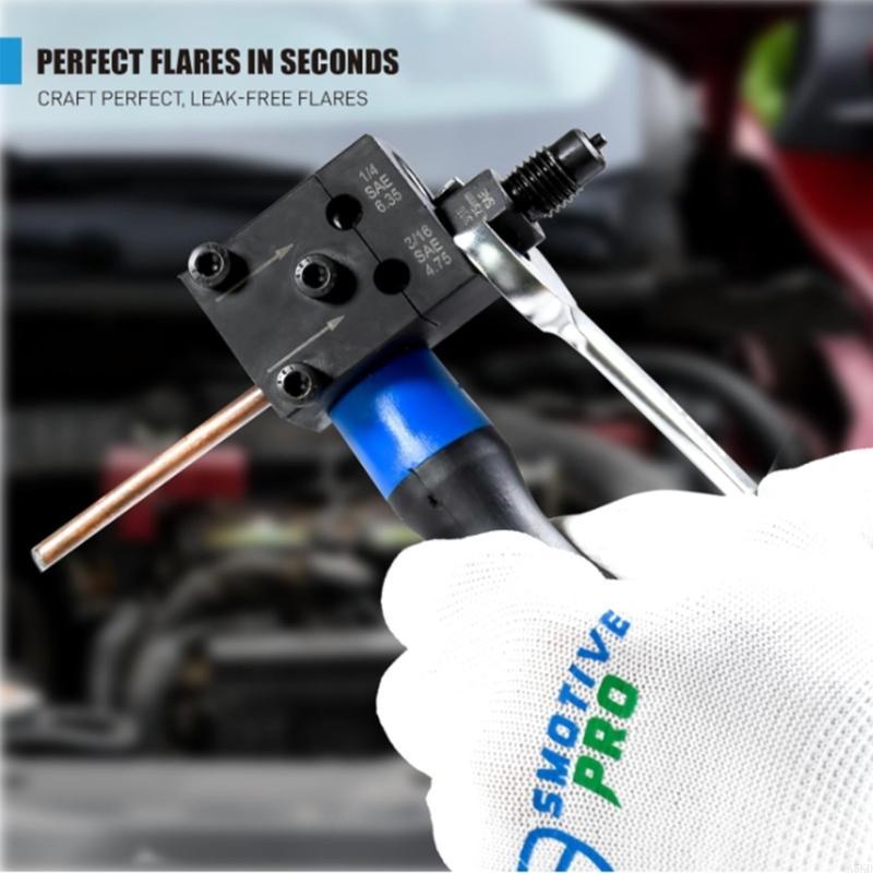 7Pcs Double Tool 3/16inch Auto Flaring Tool Set for Car Truck Motorcycle Brake & Hydraulic Lines