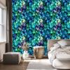 Wallpaper Ink turquoise, sea, blue and navy blue 50x1000