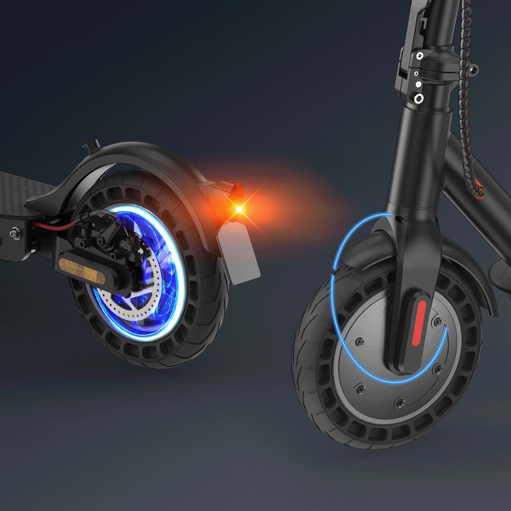 ABE E9TMAX Electric Scooter 500W Motor 10Ah, 10'' Honeycomb Tires Front Drive Rear Suspension, Max Speed 20KM/H 35-40KM Range Adult Electric Scooters